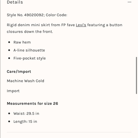 NWT Levi’s Denim Aline mini skirt - Picture 2 of 8